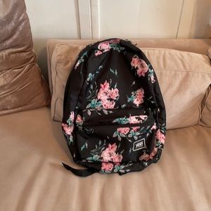 Black vans flower backpack
